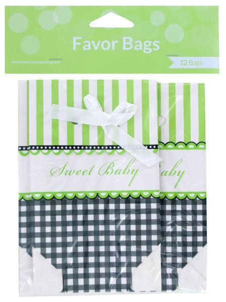 Sweet Baby Foldover Favor Bags with Ribbons (Available in a pack of 24)