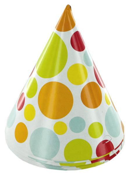 Chic Polka Dot Adult Party Hats (Available in a pack of 24)