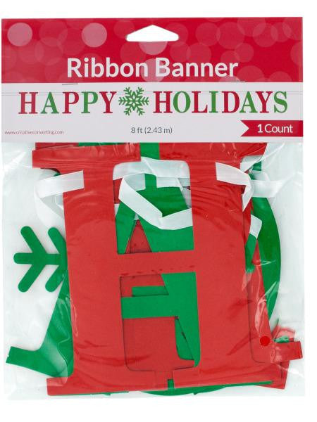 Happy Holidays Ribbon Banner (Available in a pack of 24)