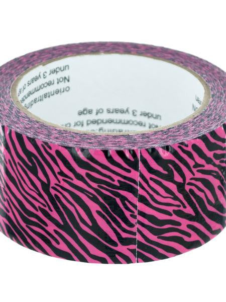 Neon Pink Zebra Duct Tape (Available in a pack of 18)