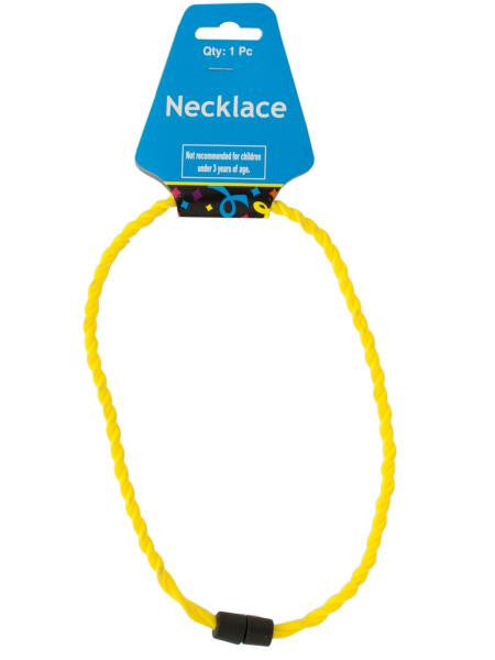 Yellow Twist Sport Necklace (Available in a pack of 24)