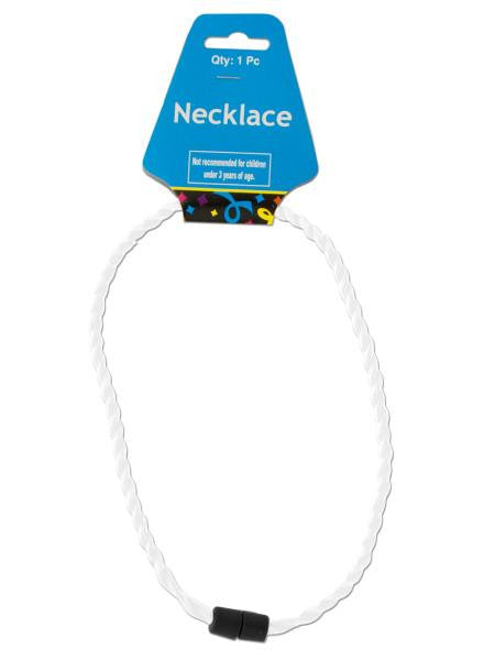 White Twist Sport Necklace (Available in a pack of 24)