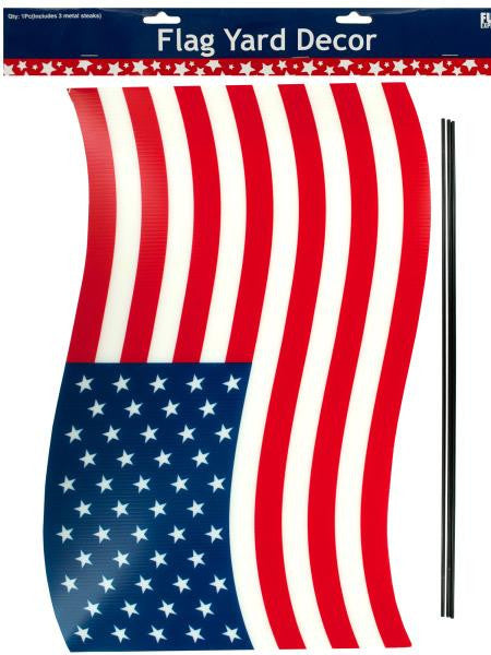 American Flag Yard Decor (Available in a pack of 12)