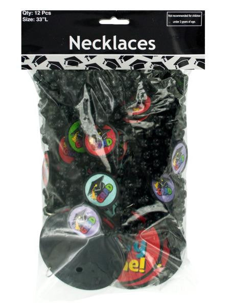 Graduation Beaded Party Time Necklaces (Available in a pack of 5)