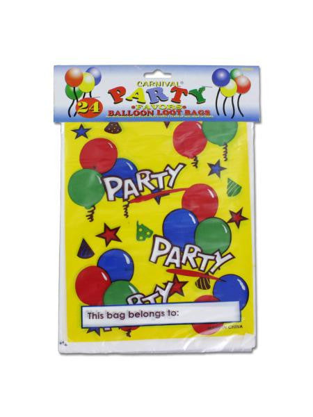 Party Favor Loot Bags with Balloon Design (Available in a pack of 24)