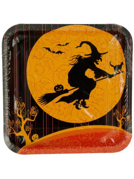 Witches Crossing Square Halloween Plates (Available in a pack of 24)