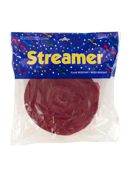 Burgundy Royale Crepe Party Streamer (Available in a pack of 24)