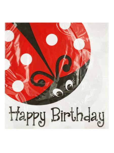 Little Ladybug Happy Birthday Napkins (Available in a pack of 24)