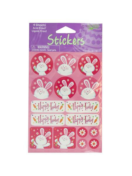 Floral Happy Easter Stickers (Available in a pack of 24)