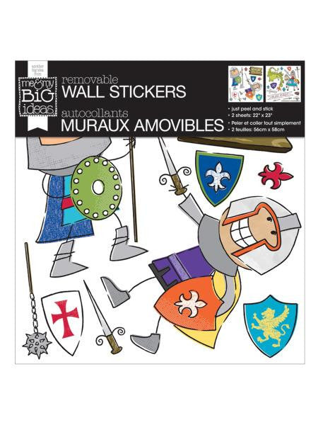 Jumbo Brave Knight Removable Wall Stickers (Available in a pack of 4)