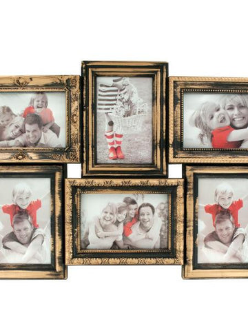 Gold Brushed Collage Photo Frame (Available in a pack of 6)