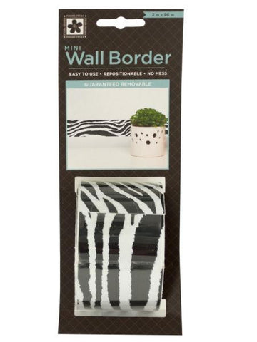 Zebra Pattern Mini Repositionable Wall Border (Available in a pack of 24)