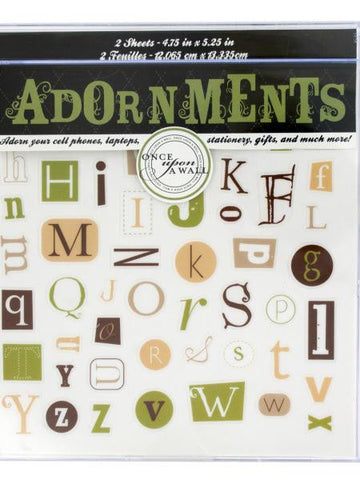 Alphabet Craft Adornment Stickers (Available in a pack of 24)