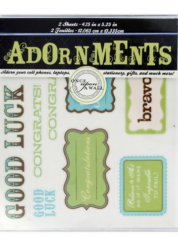 Encouragement Craft Adornment Stickers (Available in a pack of 24)