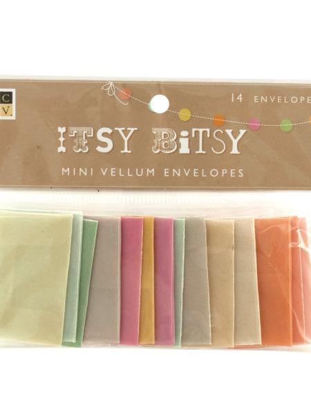 Itsy Bitsy Mini Vellum Envelopes (Available in a pack of 24)