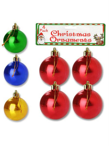 Plastic Christmas Ornament Bulbs (Available in a pack of 24)