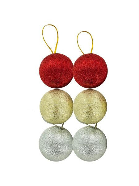 Silver, Gold &amp; Red Christmas Ball Ornaments (Available in a pack of 24)