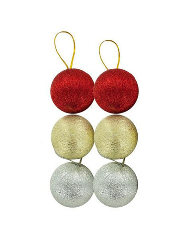 Silver, Gold &amp; Red Christmas Ball Ornaments (Available in a pack of 24)