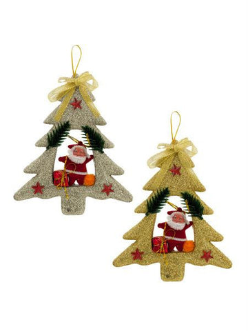 Christmas Tree with Santa Claus Ornament (Available in a pack of 24)