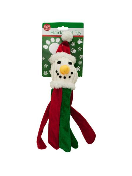 Plush Holiday Dog Toy with Crinkle Strips (Available in a pack of 4)