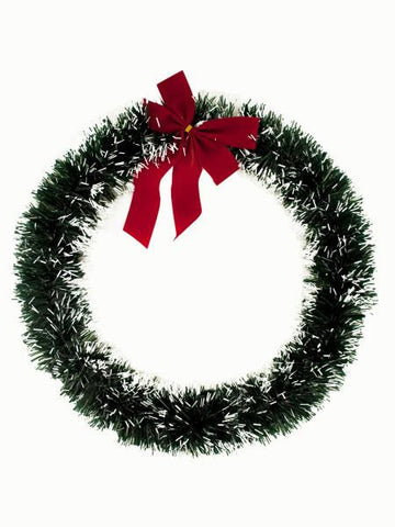 Frosty Christmas Wreath Decoration (Available in a pack of 12)