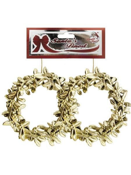 Christmas Metallic Wreath Ornament Set (Available in a pack of 12)