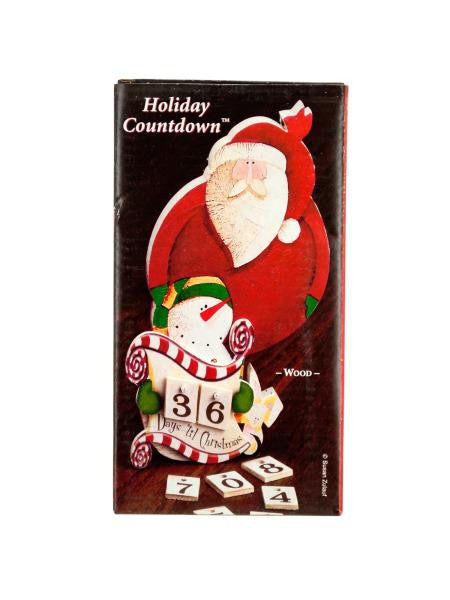 Christmas Countdown Santa &amp; Snowman Table Decoration (Available in a pack of 18)