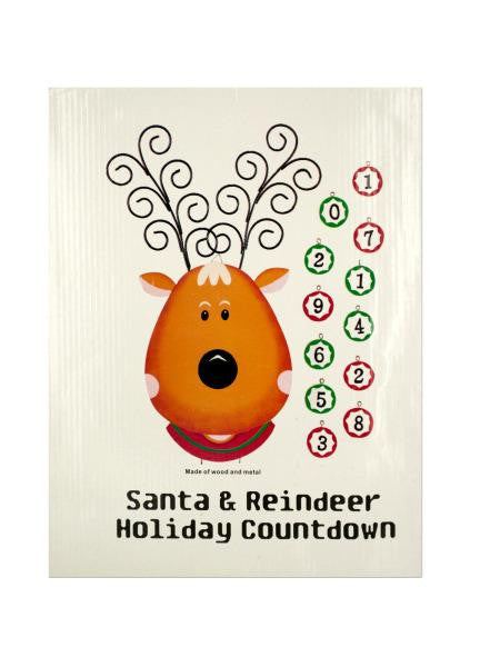 Christmas Countdown Reindeer Wall Decoration (Available in a pack of 18)