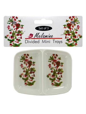 Holly Design Divided Mini Trays (Available in a pack of 24)