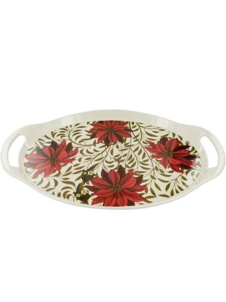 Poinsettia Serving Tray Set (Available in a pack of 2)