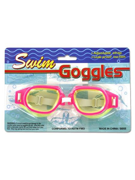 Leak-Proof Adjustable Swim Goggles (Available in a pack of 24)