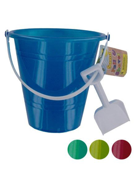 Glitter Sand Pail with Shovel (Available in a pack of 24)