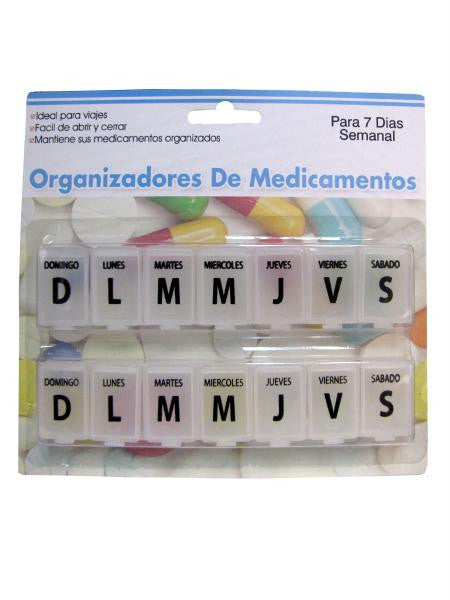 7-Day Spanish Language Pill Case (Available in a pack of 24)