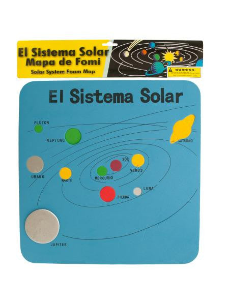 Spanish Solar System Foam Map (Available in a pack of 24)