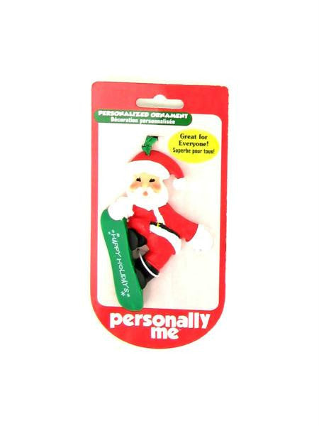 &quot;Happy Holidays&quot; Santa Ornament (Available in a pack of 24)