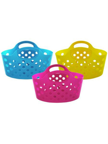 Plastic Storage Basket with Handles (Available in a pack of 12)