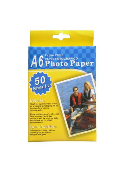 Photo Paper (Available in a pack of 8)