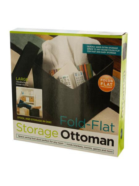 Fold-Flat Storage Ottoman (Available in a pack of 1)