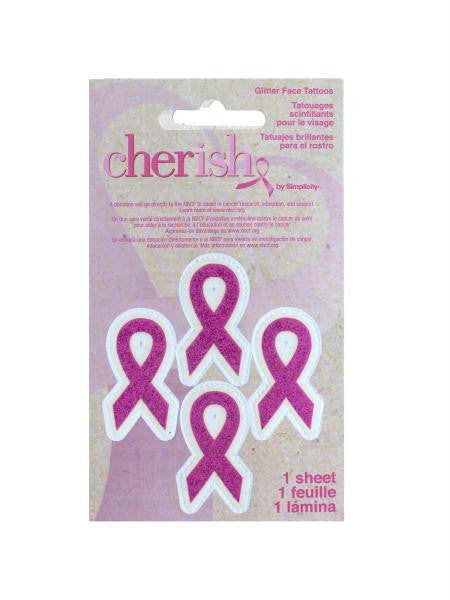 Cherish Hot Pink Glitter Tattoos (Available in a pack of 24)