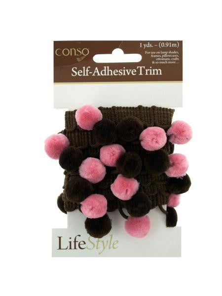 Pink &amp; Brown Self Adhesive Decorative Trim (Available in a pack of 24)